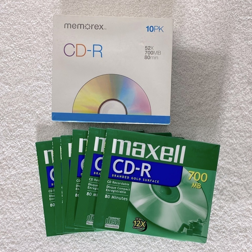 Vintage Memorex Maxell Blank CDR Bundle (17)